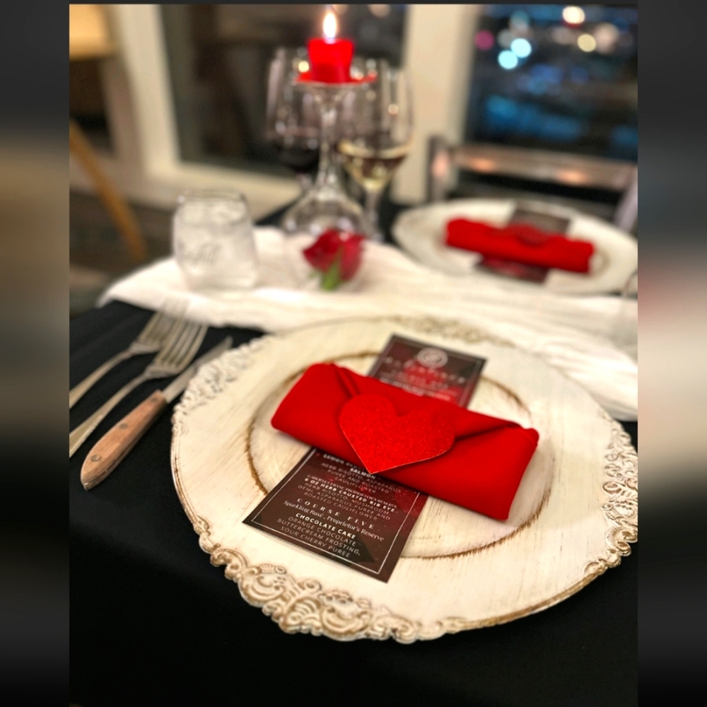 V-day dinner ❤️🍷🌹